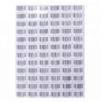 Custom self adhesive barcode label sticker printing,a4 paper barcode sticker,barcode label