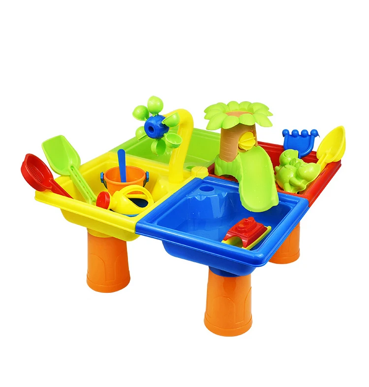 2022 Hot Sale Colorful Beach Summer Outdoor/Indoor Toy Water Sand Table, Water Table Toy, Sand & Water Table