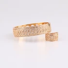 Jewelry Set Fashional Jewelry 18K Gold Plated Diamond For Wedding Bangle And Ring Set