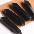 Obsidian Hot Sale Natural 8 Sides Double Point Healing Quartz Crystal Obsidian For Home Decoration Ornaments