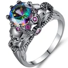 Ring Men Unique Design Punk Style Skull Pattern Zircon Finger Ring For Men Jewelry Party Fashion Love Ring
