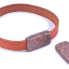 Colors Jewelry 5 Colors Avail. -- 10x2mm Dotted Flat Magnetic Jewelry Clasps For Leather Bracelet Making