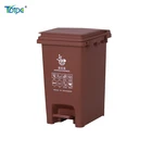 Plastic Plastic Bin Recycle 15L 20L 30L Small Household Trash Can Indoor Kitchen Plastic Foot Pedal Waste Recycling Bins