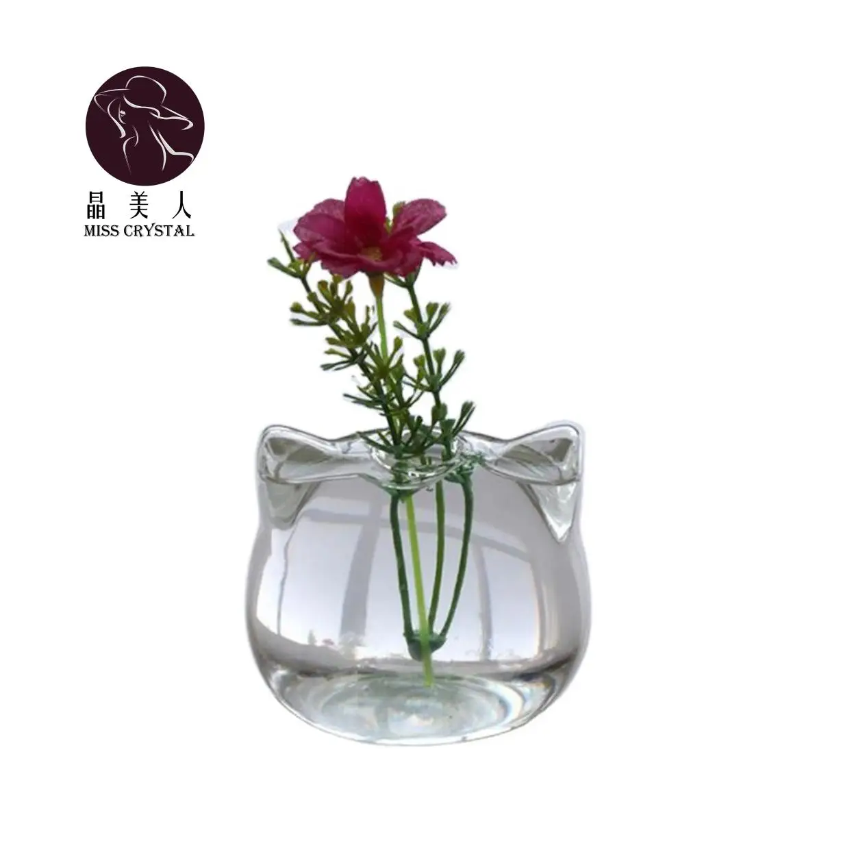 Crystal Glass Tabletop Flower Vases Hydroponic Pot Terrarium Wedding Decor Gifts 