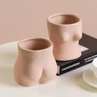 Female Form Booty Flower Vases W/ Drainage Plug Ceramic Butt Planter Ceramic Body Vase