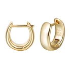 18k Gold Earrings 18k Gold Plated Minimalist Women Jewelry Hypoallergenic Chunky Thick Hoop Earrings