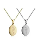 Silver Pendant San Judas Tadeo Christian Silver Oval Jewelry Stainless Steel Pendant For Women Men
