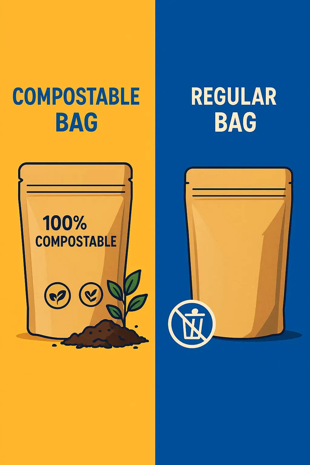 Biodegradable Kraft Paper Packaging Bags Compostable Zipper Stand Pouch for Food for Sushi Plastic Material Gravure Printing - detail 8
