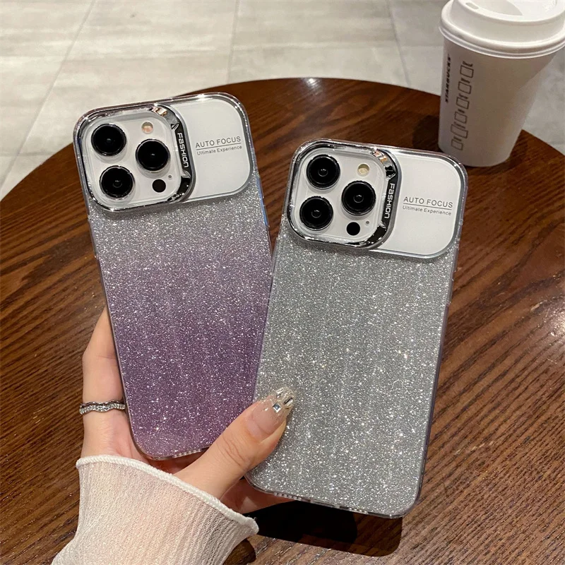 Luxury Shiny Glitter Electroplated Mobile Cell Case For iPhone 14 Pro Max Phone Case Soft Phone Cover For iPhone 15 14 13 12 11