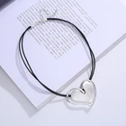 Gothic Punk Gothic Punk Style 2 Tone Alloy Heart Pendant