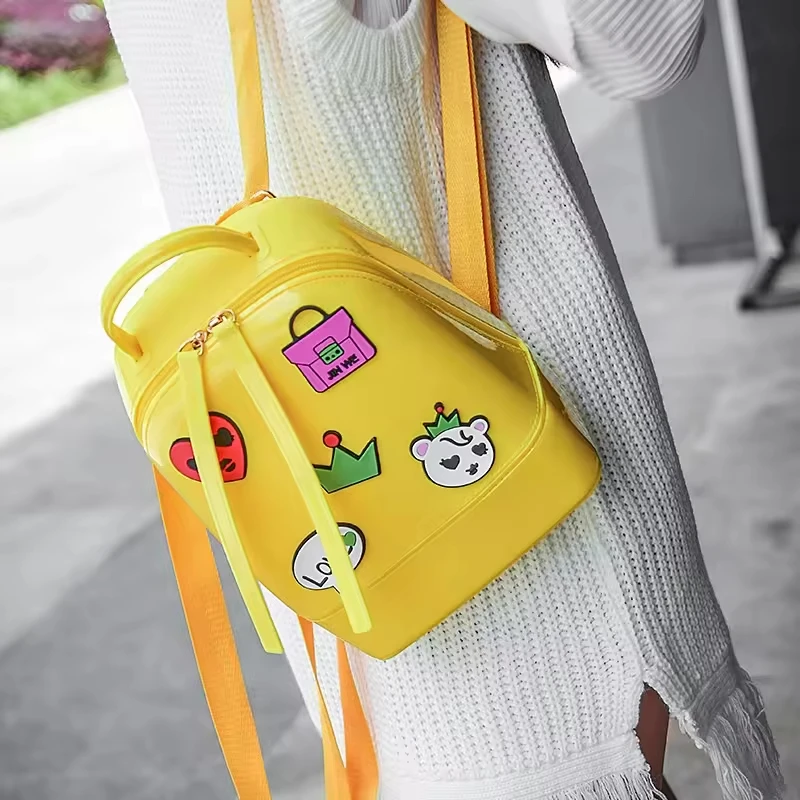 3D Cartoon Pre School Backpack Kids Waterproof PVC Jelly Softback Children Portable Lunch Bag