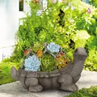 Garden Resin Garden Decoration Garden Outdoor Solar LED Light Lawn Yard Resin Turtle Decor