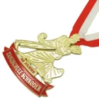 Day Wholesale Custom Your Design New Gold Plated Medal Carnival Day Gift Metal Ribbon Medal