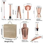 Cocktail Shakers Shakers Cocktail KLP Stainless Steel Bar Accessory Set Bartender Kit Cocktail Shakers Set With Shelf