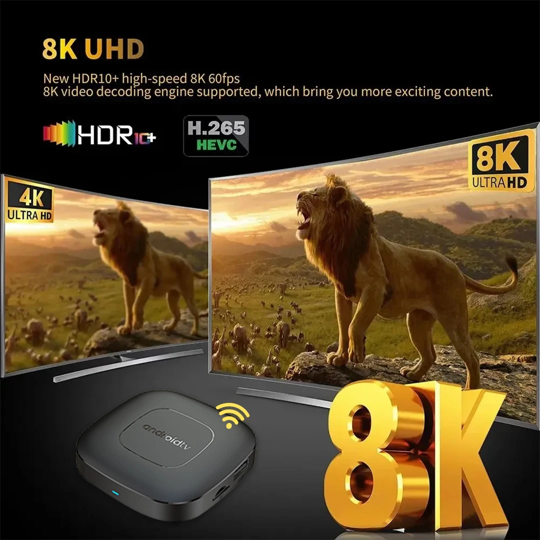 Tv Box Supplier Newest Android 13.0 2G Ram 16G ROM BT Voice Remote Online Media Player Tv Box 8k Lifetim