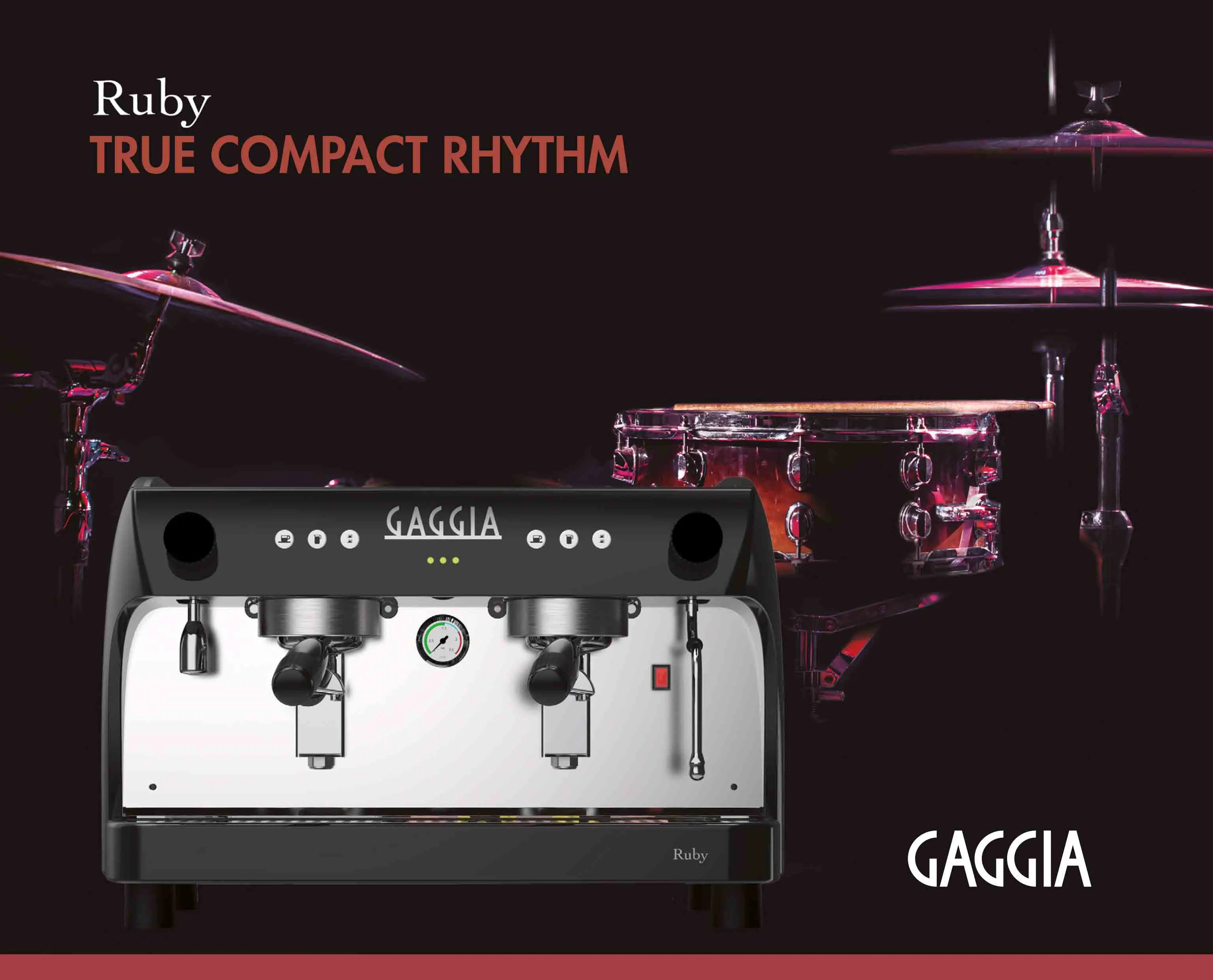 Gaggia Ruby Italian Brand Maquinas Cafe Single And Double Group Coffee Maker Commercial Espresso