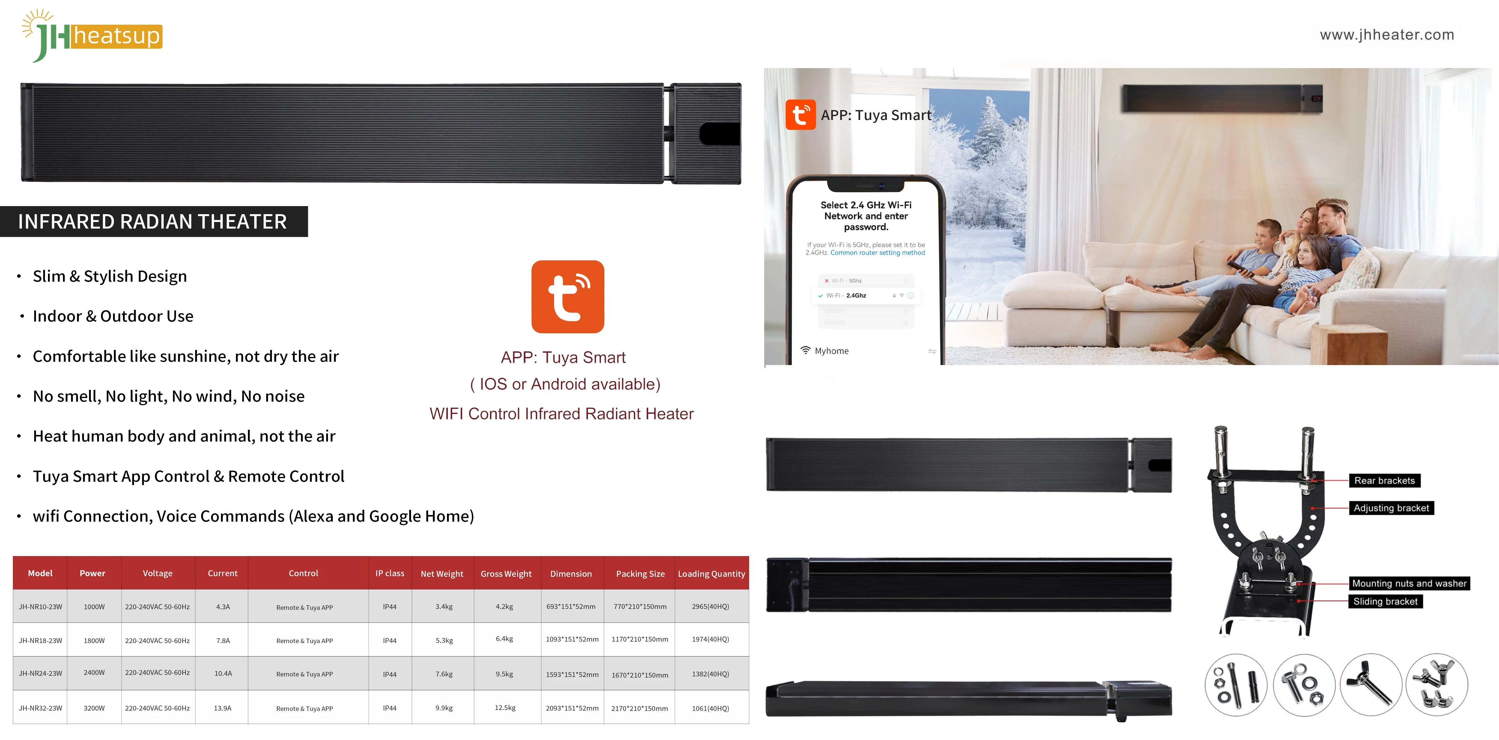 Mounted Electric Infrared Heater, Wall, Ceiling - detail 8