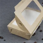 Square Box Square Wholesale Custom Logo High Quality Kraft Lunch Salad Square Paper Box