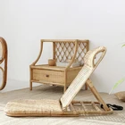 Chair Beach High Quality Garden Weave Wicker Rattan Chair Tatami Pool Side Lounge Outdoor Beach Chaise With Headrest