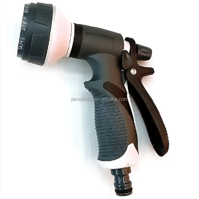 8 Functions Garden Hose Nozzle Sprayer Guns Plastic ABS Multi Patterns Spray Nozzle With Soft Grip Outdoor Water Hose Nozzles