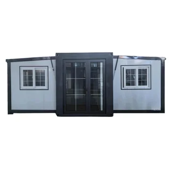 Economic 20ft Expandable Prefab Shipping Container House Earthquake-Proof with Solar Made from Steel Sandwich Panel for Shop Use