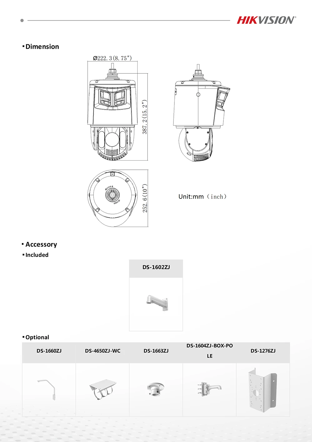 Original Hik DS-2SE7C432MWG-EB/26F0 TandemVu 6+4 MP 32X ColorVu IR Acusense Panoramic Network Speed Dome CCTV PTZ Camera