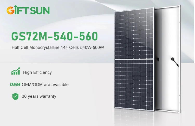 Hot Selling 182mm Solar Cell Pv Modul 540w 550w 560w Solar Panel For