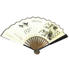 Chinese Paper Fan Fan Chinese Fan Promotional Souvenir Chinese Bamboo Frame Paper Sublimation Hand Held Fan