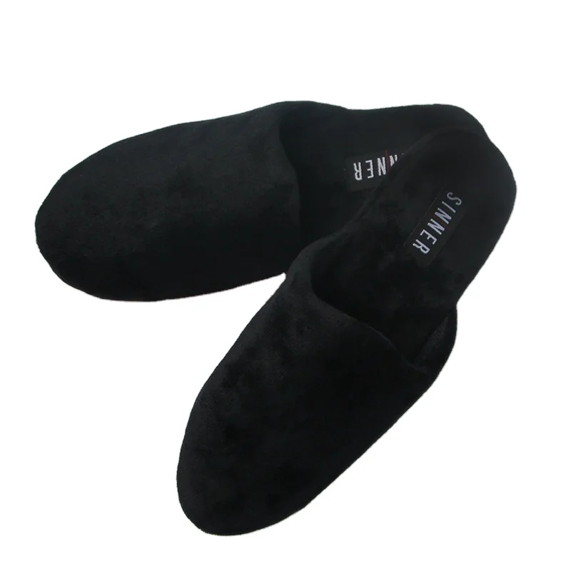 custom velvet slippers