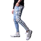 Men Jeans Pants New Men Jeans High-End Slim-Fitting Ripped Feet Pants New Jeans Men Denim Men Jeans Pants
