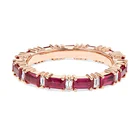 Gold Wedding Ring 2021 Bohemia Fine 18 Karat Rose Gold Ruby Diamond Wedding Ring