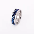 Titanium Rings Design Ring Stainless Steel Jewelry Factory Titanium Steel Chain Rings For Men Rotatable