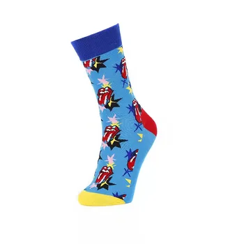 Colorful Tongue Jacquard Logo Knitted Socks Men
