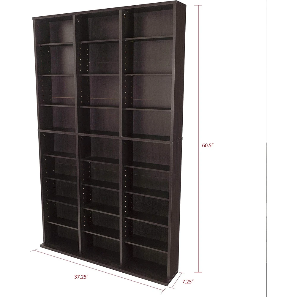 Modern Wood Large Tall Book Shelf Bookcase with Adjustable Shelf factory