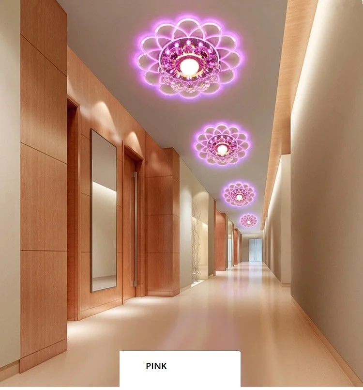 Crystal aisle light round living room led porch corridor balcony light acrylic ceiling light