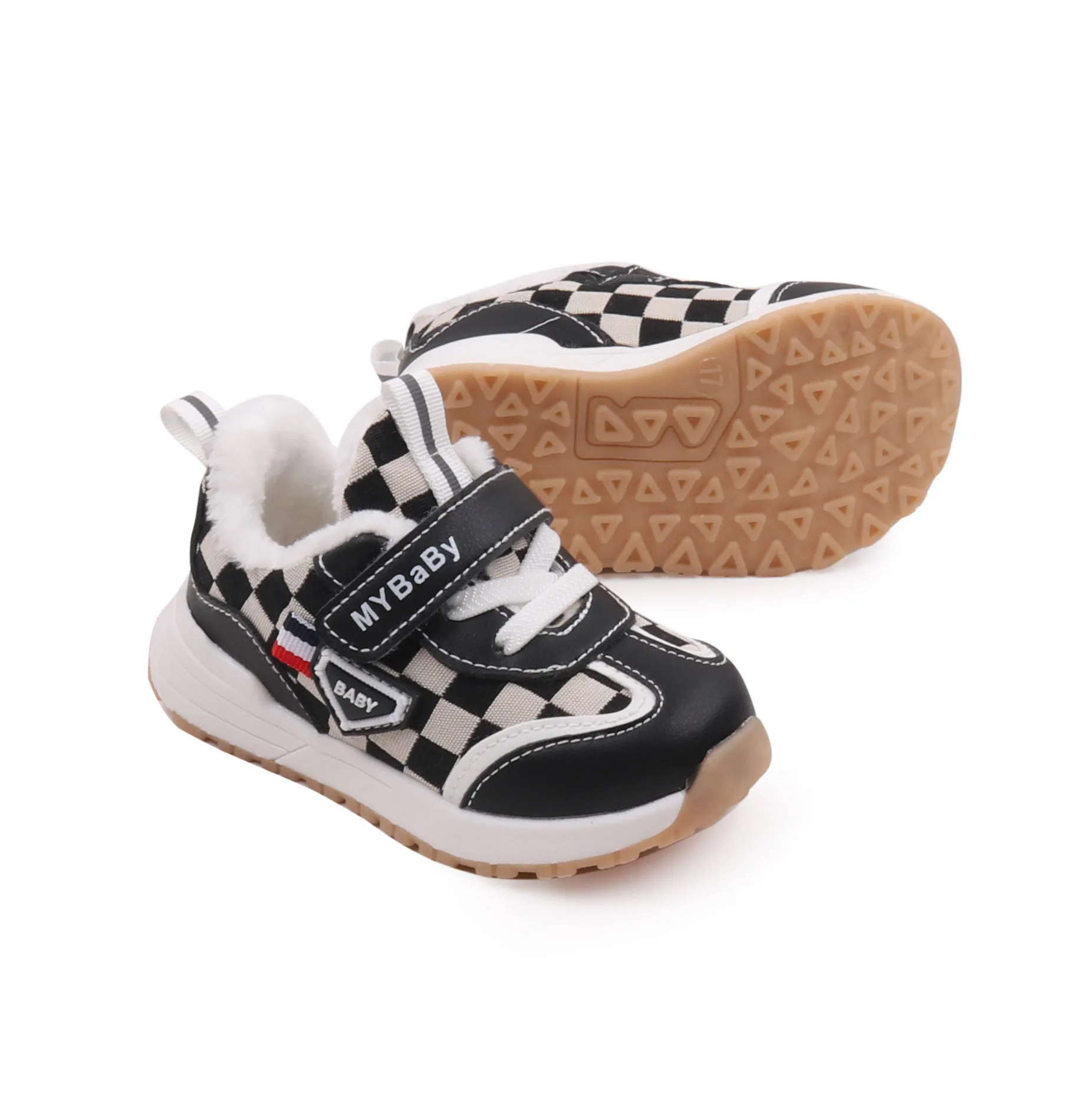 Children's Shoes Autumn and Winter Plus Cashmere Warm Comfortable Casual Fashion Walking Kids Shoes supplier