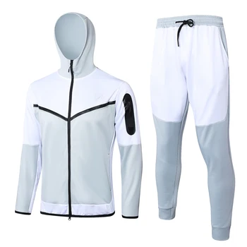 Custom 23 24 Al Nassr Fc Soccer Tracksuit Hoodie Ronaldo Fc Riyadh Training Suit Cr7 Men Soccer Jacket white Tracksuit set