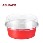 Aluminum Foil Aluminum 150ML/5oz ABL PACK Disposable Ramekin Aluminum Foil Cup With Plastic Lid Foil Pans With Lids