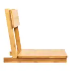 Bamboo Portable Floor Chair Home Bay Window Lazy Backrest Chair With Back