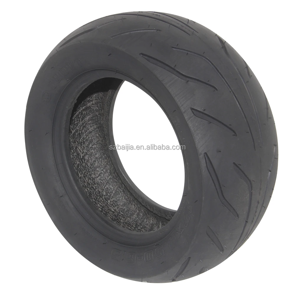 12x4.50-6.5 Wear-Resistant Tubeless Scooter Wheels Vacuum Airless Tire Accessories for Electric & Kids' Scooters Made of Rubber