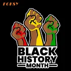 Black African Afro Girl History Month Label Heat Transfer Sticker For Blank T-shirt