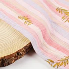 Custom Cotton Blanket Precut Custom Digital Print Muslin Gauze Cotton Fabric For Baby Blanket