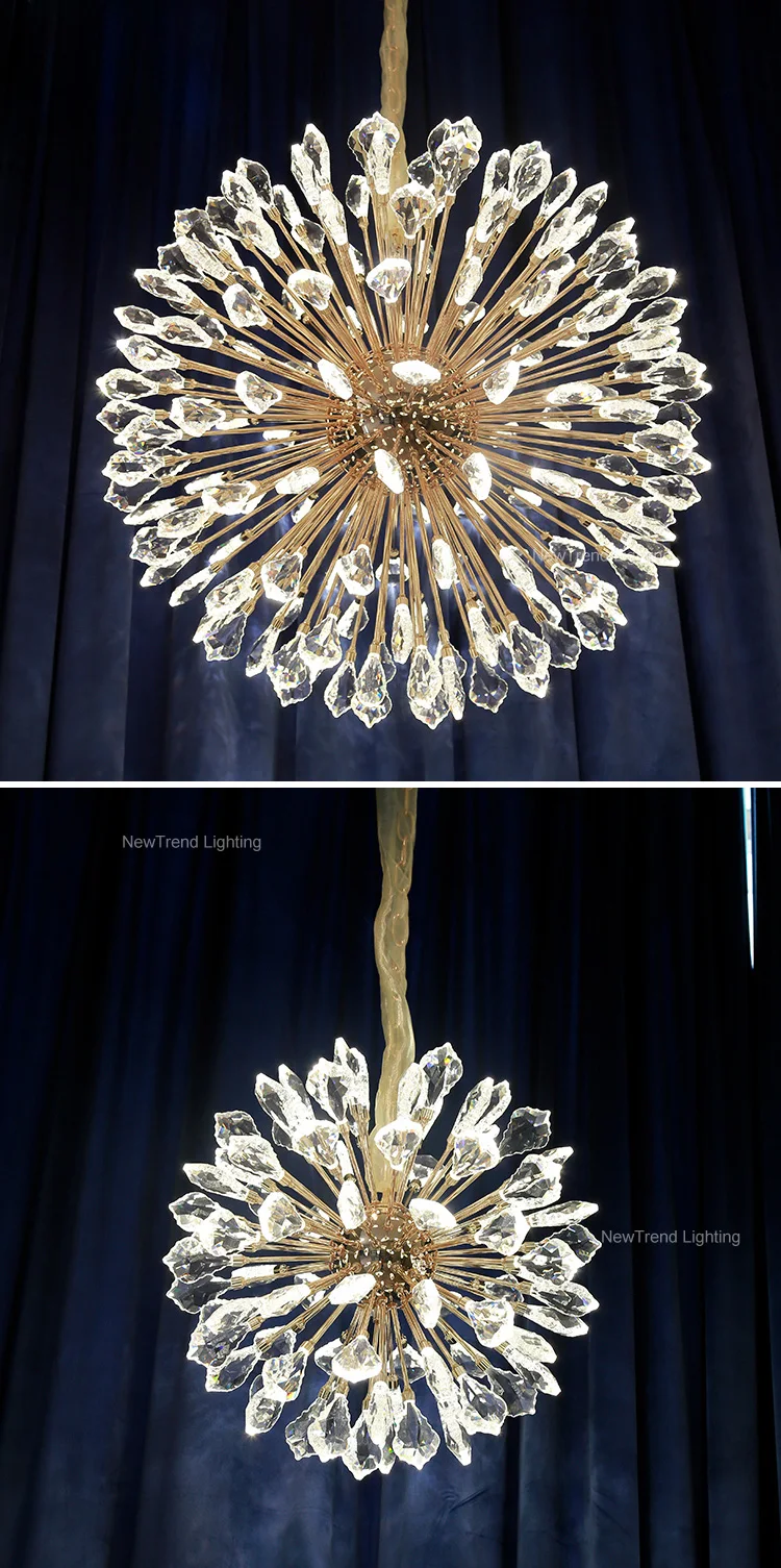 CPL-320 Luxury Indoor Decoration Villa Home Dining Room Living Room LED Chandelier Crystal Light supplier
