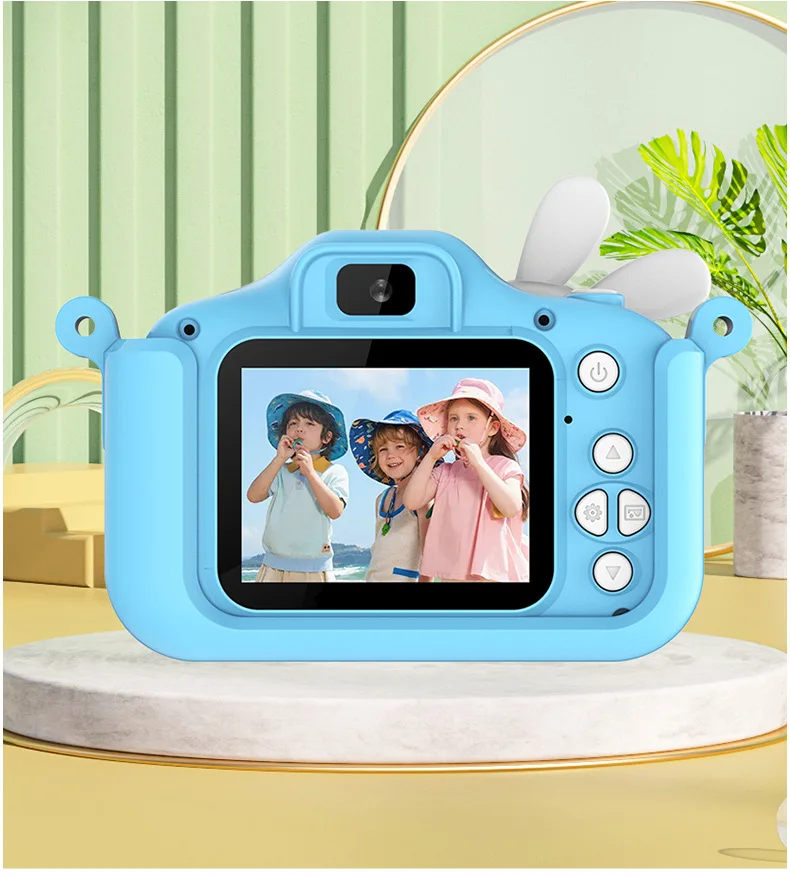 儿童相机1080p高清儿童数码摄像机内置游戏可爱卡通迷你相机礼品玩具