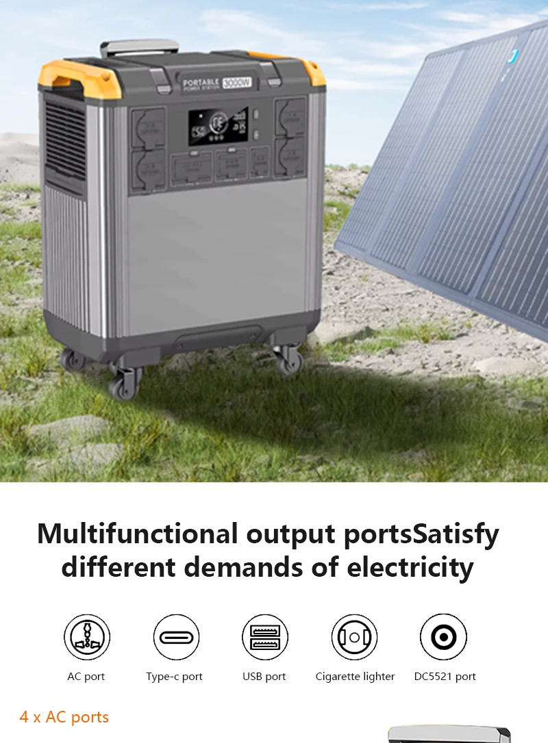 HP 5000W Portable Power Station 220V Solar Generator for Camping Automotive & Car Manufactured Battery Sale supplier