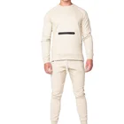 Zip Sweatshirt Custom Workout Men Gym Front Waterproof Zip Pocket Side Zip Crew Neck Blank Sweatshirt