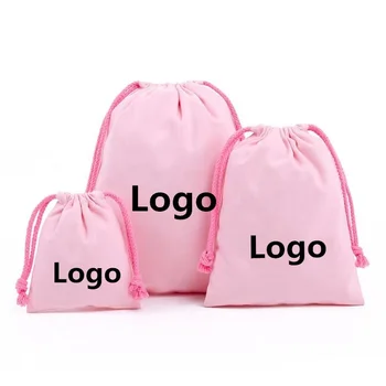 Custom Logo Printed Color 100% Cotton Canvas Drawstring Bag Resurable String Gift Bag