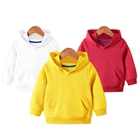 2021 New Winter Outdoor Custom Printing Girl Boy Long Sleeve Plain Clothing Pullover Solid Color Fleece Blank Hoodie Kids