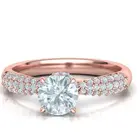 Silver Silver Women925 Sterling Silver N Clear D Round Moissanite Diamond White Gold1.5ct Women Engagement Solitaire Ring