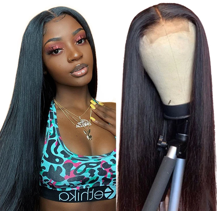 Bone Straight Lace Closure Wigs 4x4 Closure Wig With Baby Hair Brazilian Bone  Straight 13x4 Lace Front Human Hair Wigs